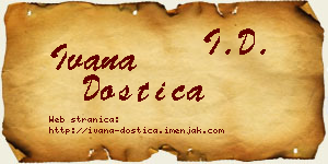 Ivana Dostica vizit kartica